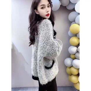 深秋冬装搭配小个子茶系穿搭一整套时尚小香风毛衣阔腿裤两件套装