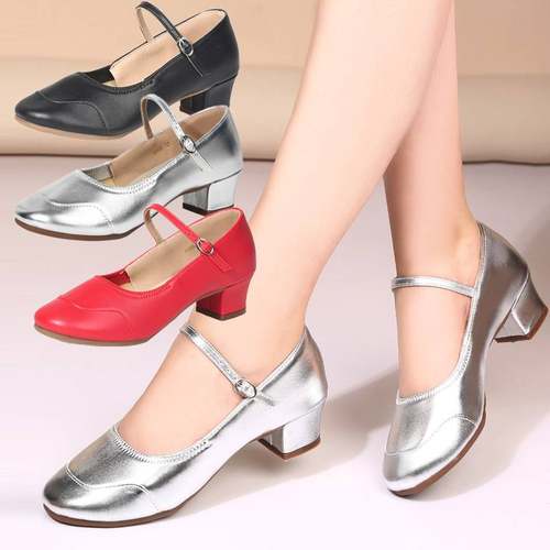 女鞋银色舞蹈鞋女拉丁舞鞋跳舞鞋