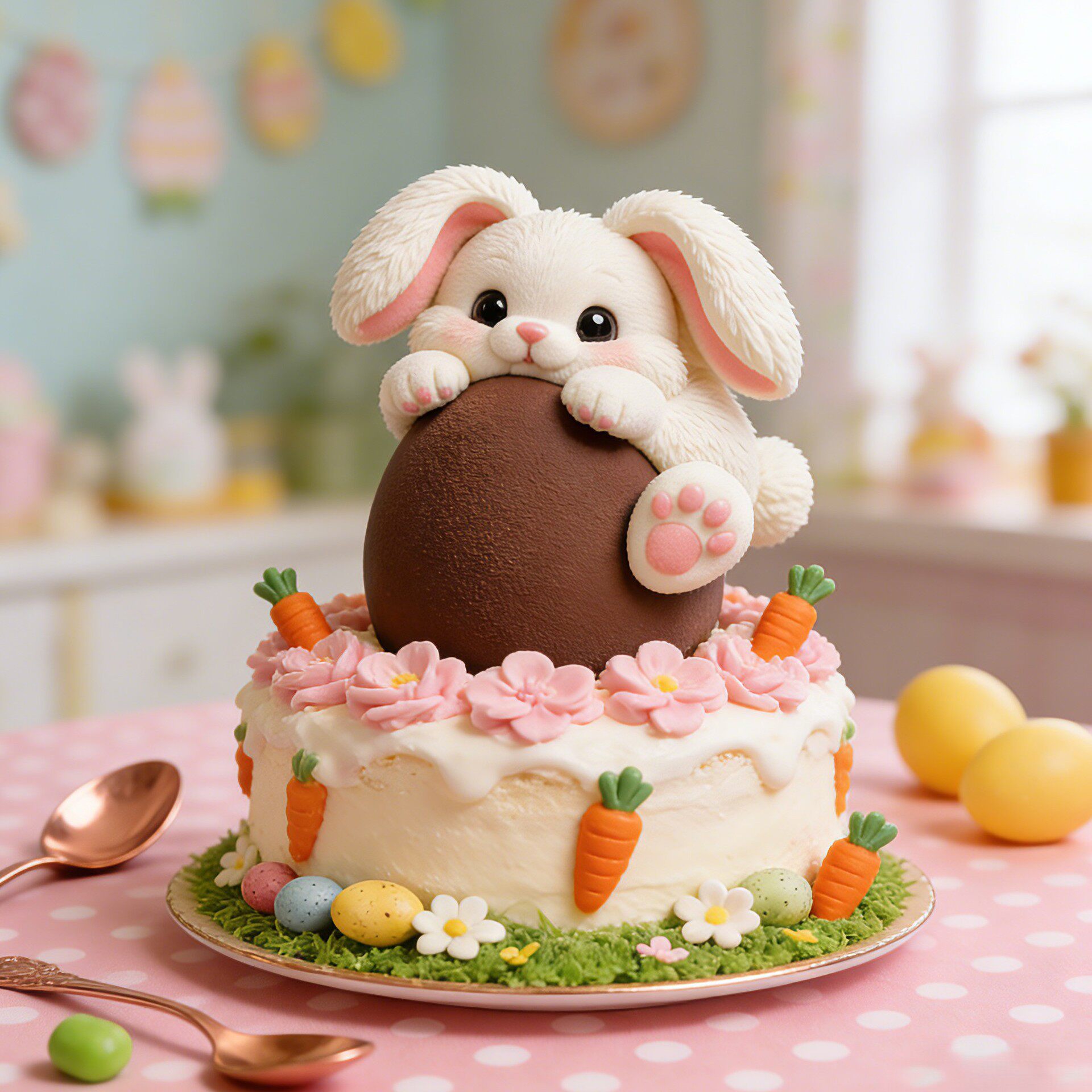 上新 复活节慕斯硅胶模具兔子彩蛋法式diy巧克力复活蛋壳硅胶磨具