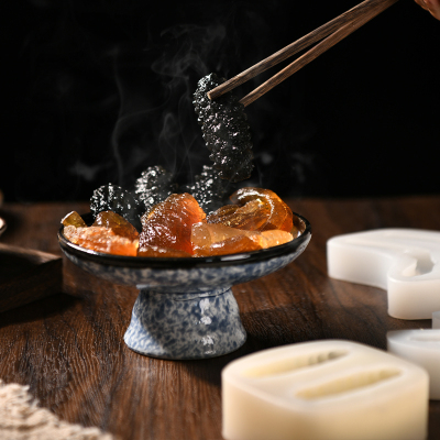 仿真海参鲍鱼佛跳墙硅胶模具DIY家用摆盘猪皮冻辽参磨具