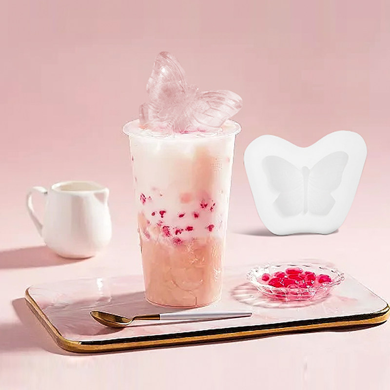 蝴蝶冰块模具硅胶冰格自制奶冻果冻布丁diy蛋糕装饰云朵制冰磨具