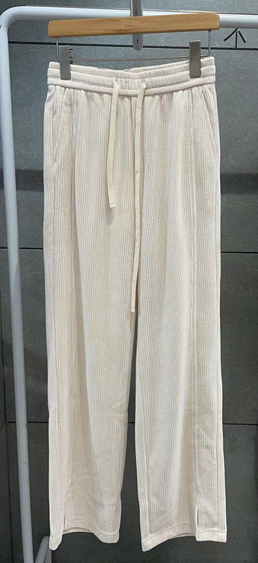 MM麦檬商场同款米色阔腿休闲裤女图片