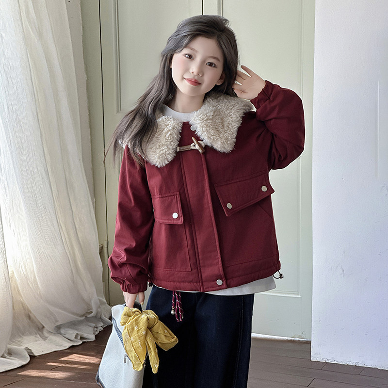 女童冬装外套2025新款儿童加绒派克服女大童冬季红色加厚保暖上衣,童装/婴儿装/亲子装,普通外套,淘宝优惠券,粉丝福利购,淘宝优惠卷