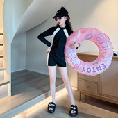 女童泳衣2026新款 儿童专业训练泳装 女孩大童网红连体泡温泉游泳衣