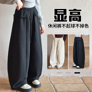 女童春装裤子2026新款儿童宽松阔腿裤大童女孩春秋款休闲弯刀长裤