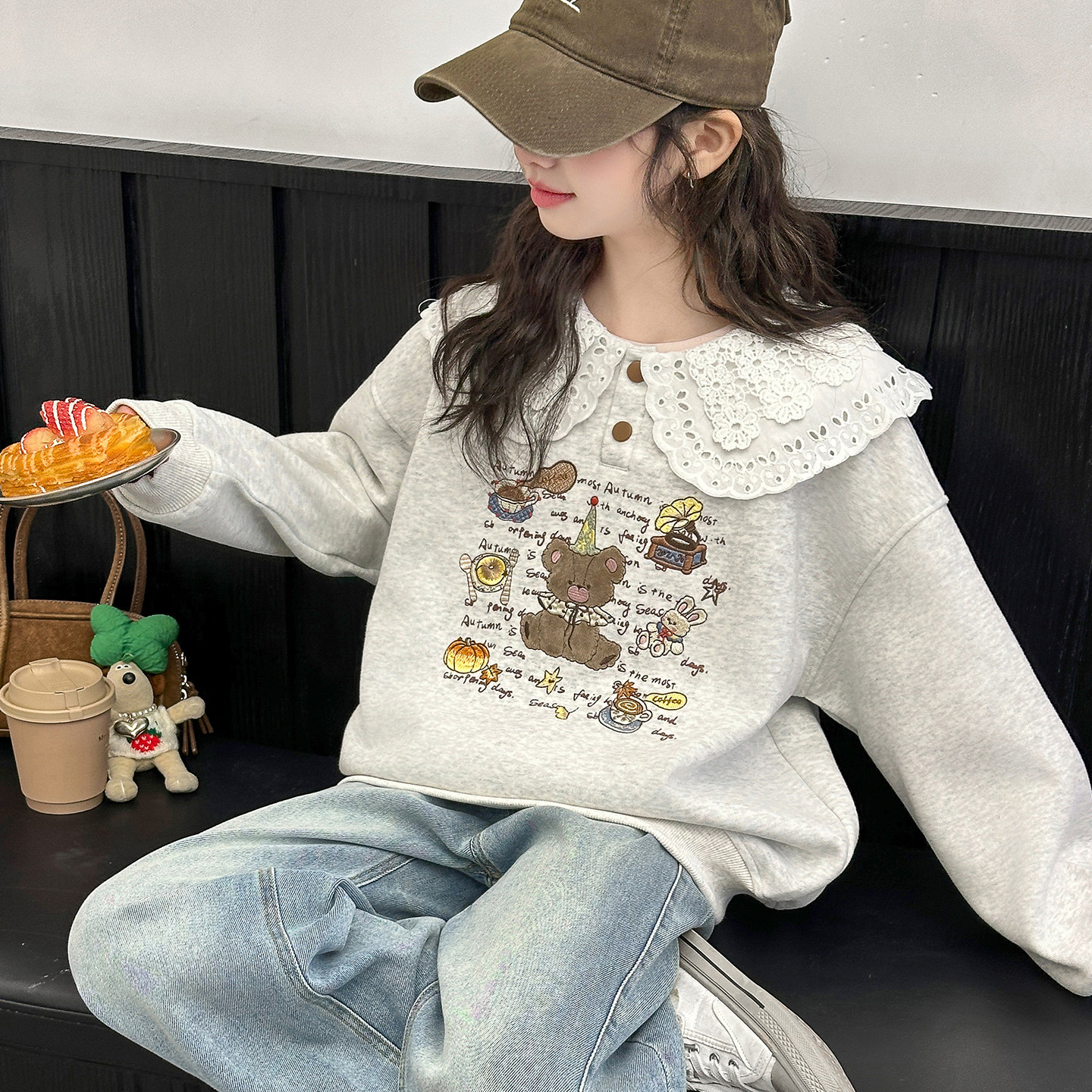 女童春装套装2026新款儿童韩系开春穿搭女孩大童时髦牛仔裤两件套,童装/婴儿装/亲子装,套装,淘宝优惠券,粉丝福利购,淘宝优惠卷