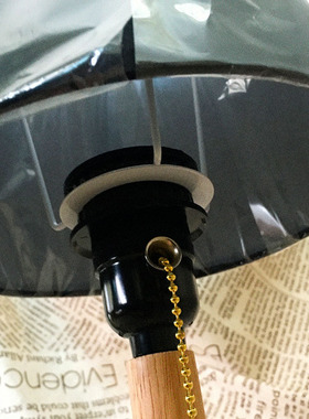 e27电木黑色拉线旋钮开关带环灯头手拉式台灯落地灯灯座灯具配件