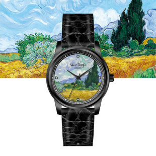 VAN GOGH梵高油画手表女款学生潮流复古小众设计高级感防水石英表