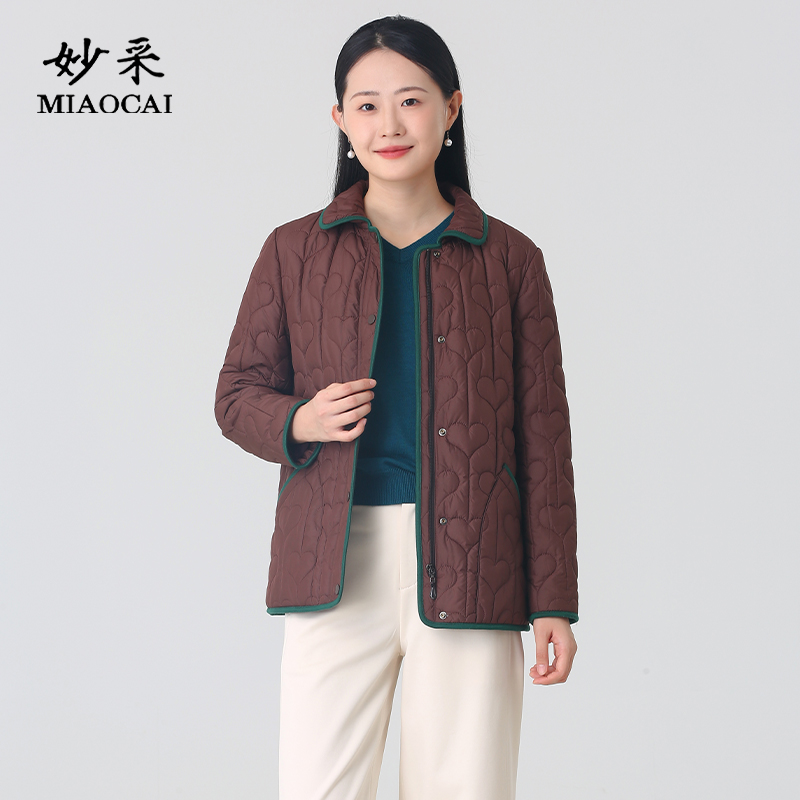 中老年时尚棉服女款冬季厚外套