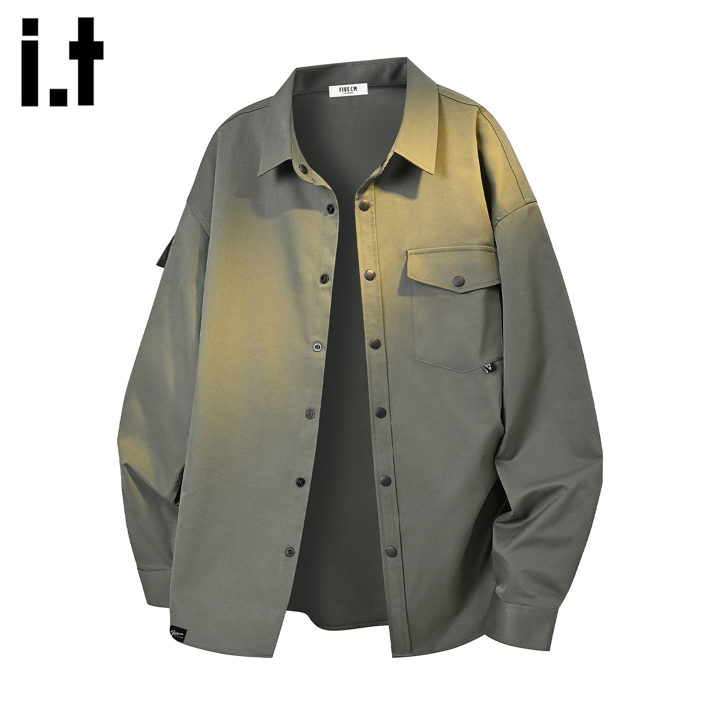 IT'S5cm翻领单排扣工装衬衫