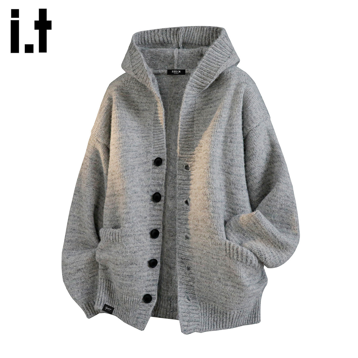 it :5cm/FIVECM慵懒风连帽开衫毛衣男秋冬季宽松高级感针织衫外套,男装,针织衫/毛衣,淘宝优惠券,粉丝福利购,淘宝优惠卷