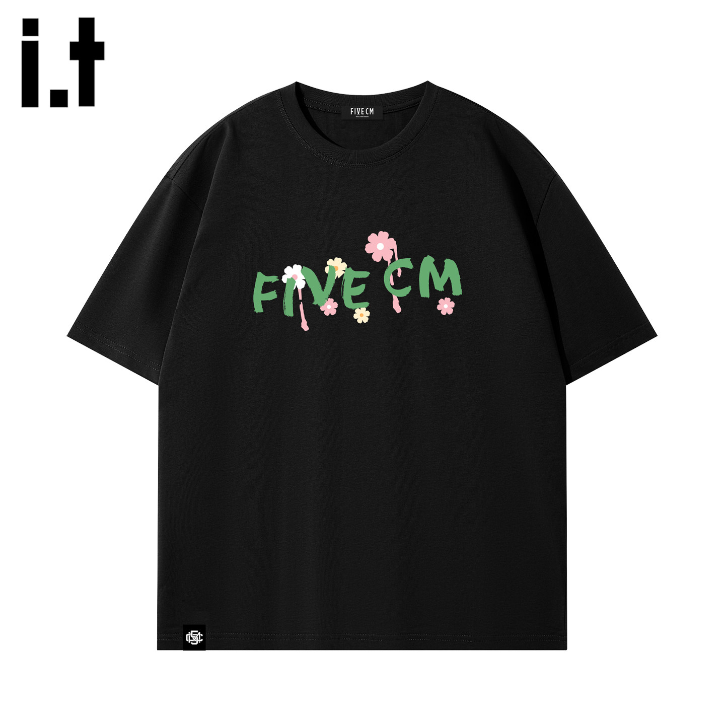 it FIVECM2026夏季重磅休闲卡通印花短袖T恤男女宽松白色潮牌上衣