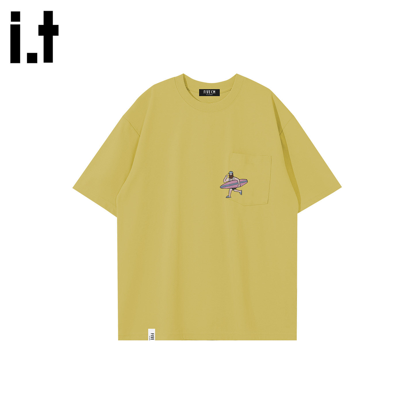 it :5cm/FIVECM美式重磅刺绣短袖t恤男女款2026夏季圆领正肩上衣