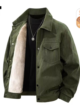 it :5cm/FIVECM美式翻领灯芯绒加绒加厚夹克棉衣男款2025冬季外套