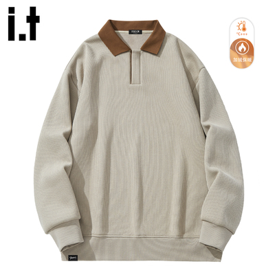 it5cm/FIVECM翻领撞色卫衣男