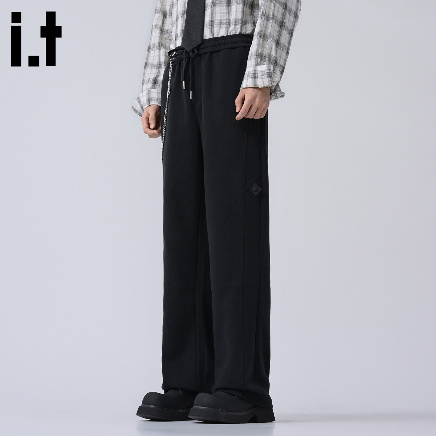 it :5cm/FIVECM美式男士休闲裤抽绳直筒裤2025秋季男款高级感长裤