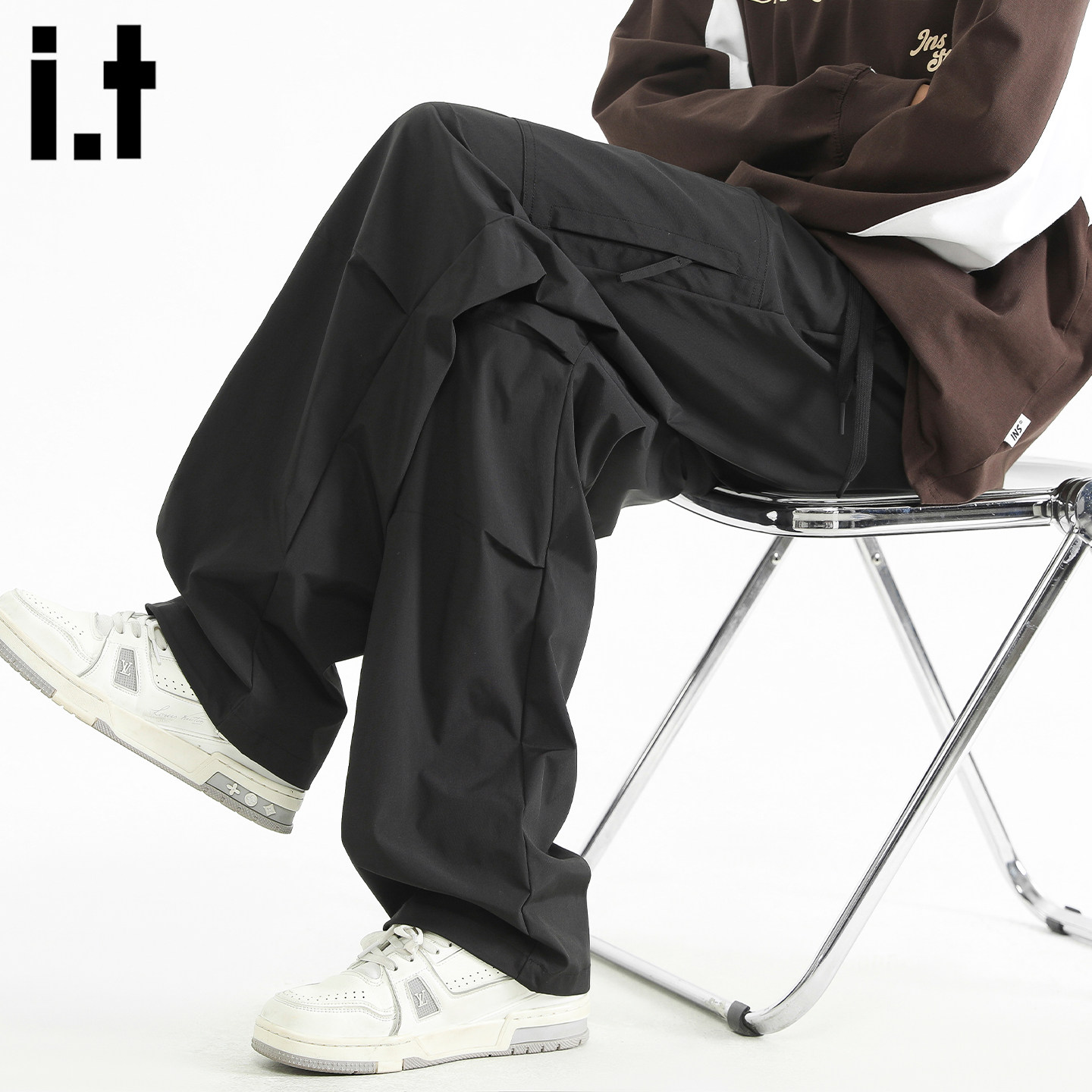 it :5cm/FIVECM登山冲锋裤男士2026春夏季宽松直筒工装休闲长裤子