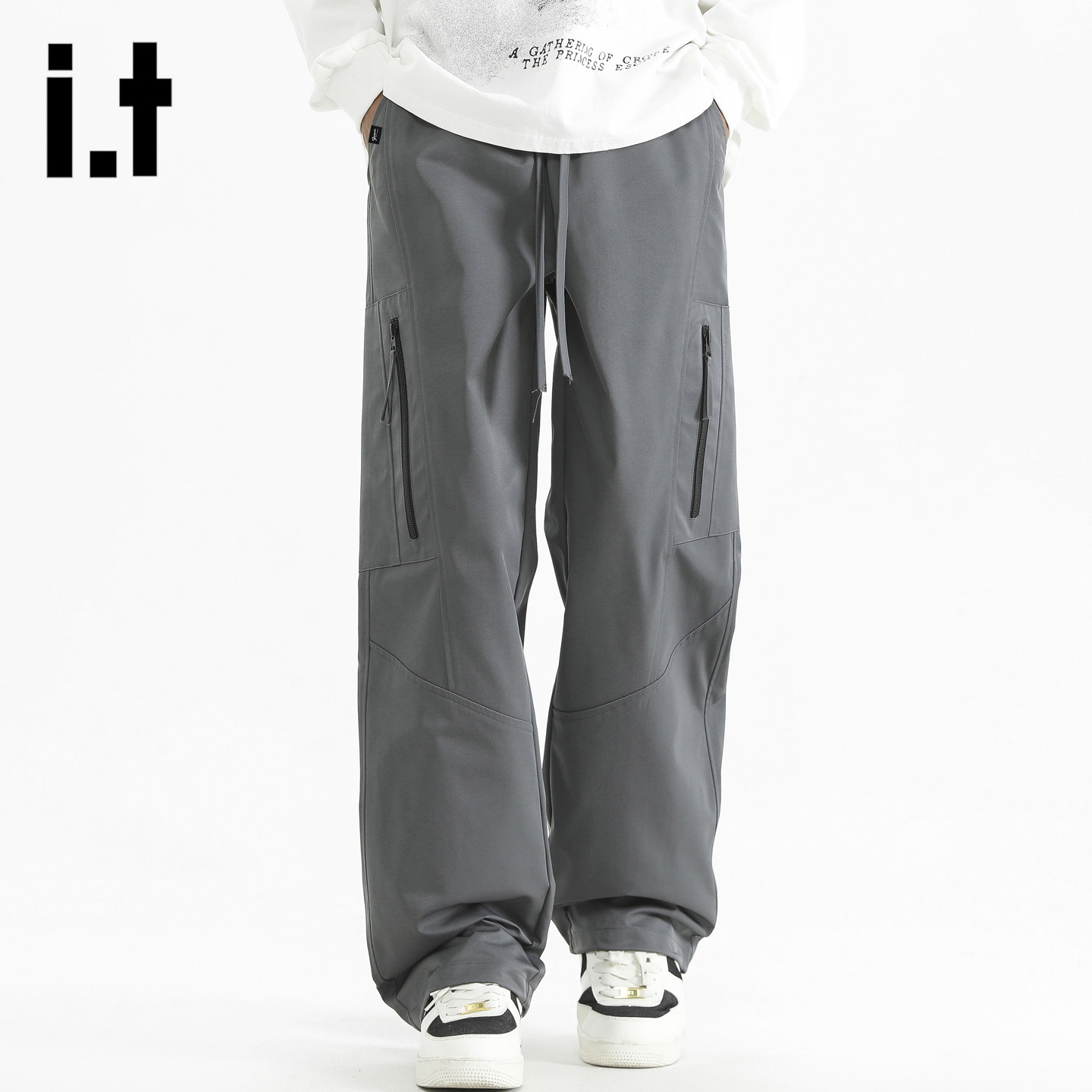 it :5cm/FIVECM美式工装裤男士春夏宽松直筒冲锋裤户外机能运动裤