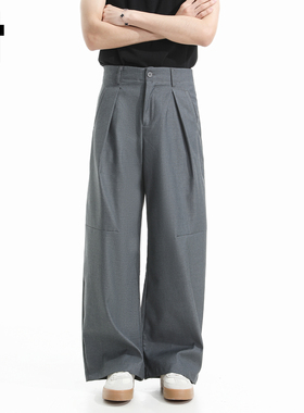 it :5cm/FIVECM美式男士休闲西装裤薄款直筒裤2025夏季高级感长裤