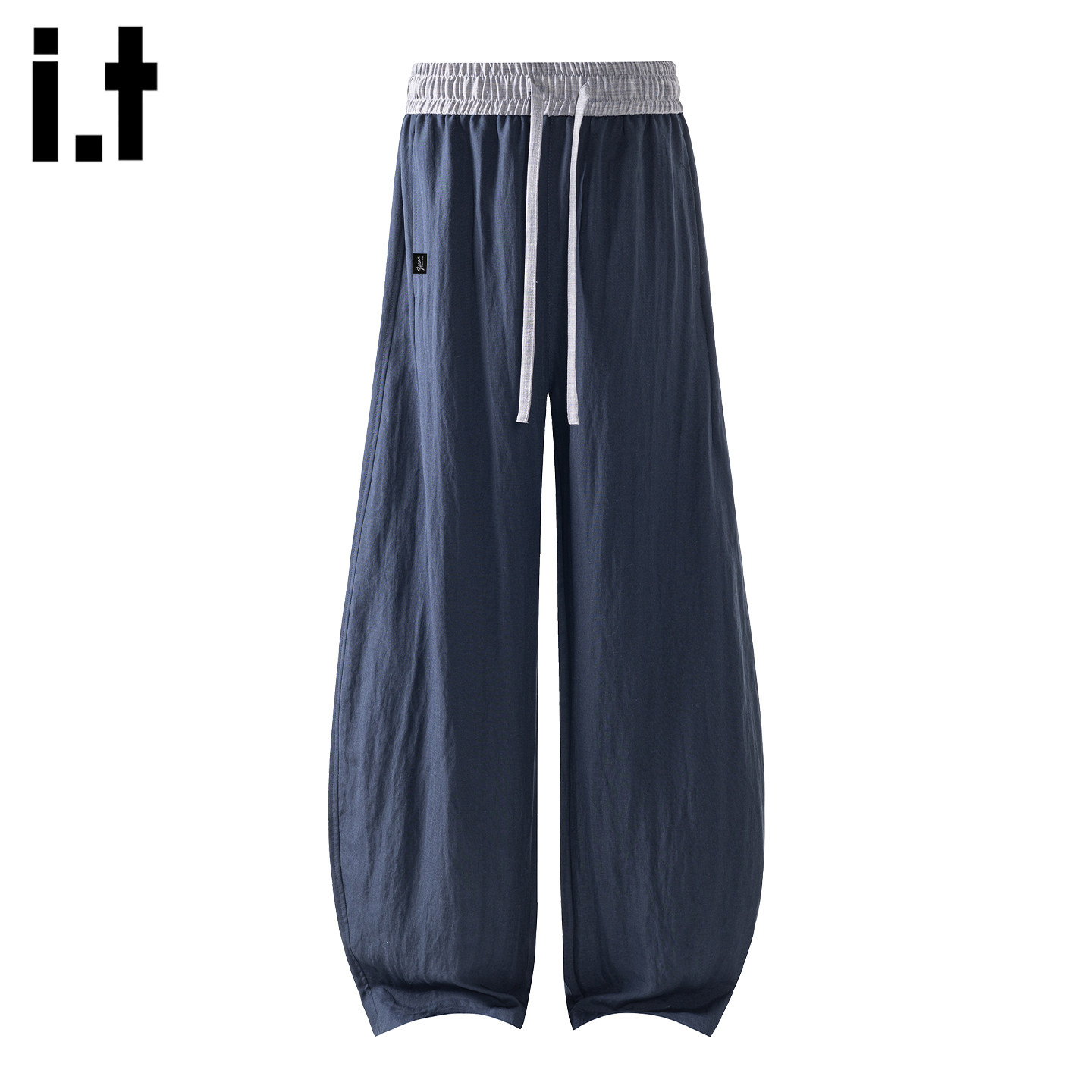 it :5cm/FIVECM老钱风亚麻裤子男款宽松垂感阔腿休闲裤慵懒风长裤