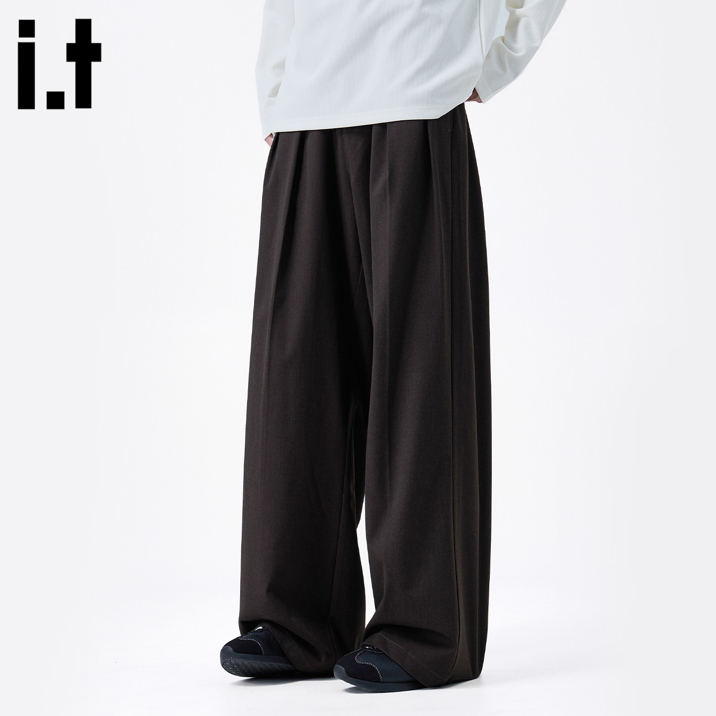 it :5cm/FIVECM痞帅高级感垂感西裤阔腿西装裤男款2025秋宽松长裤