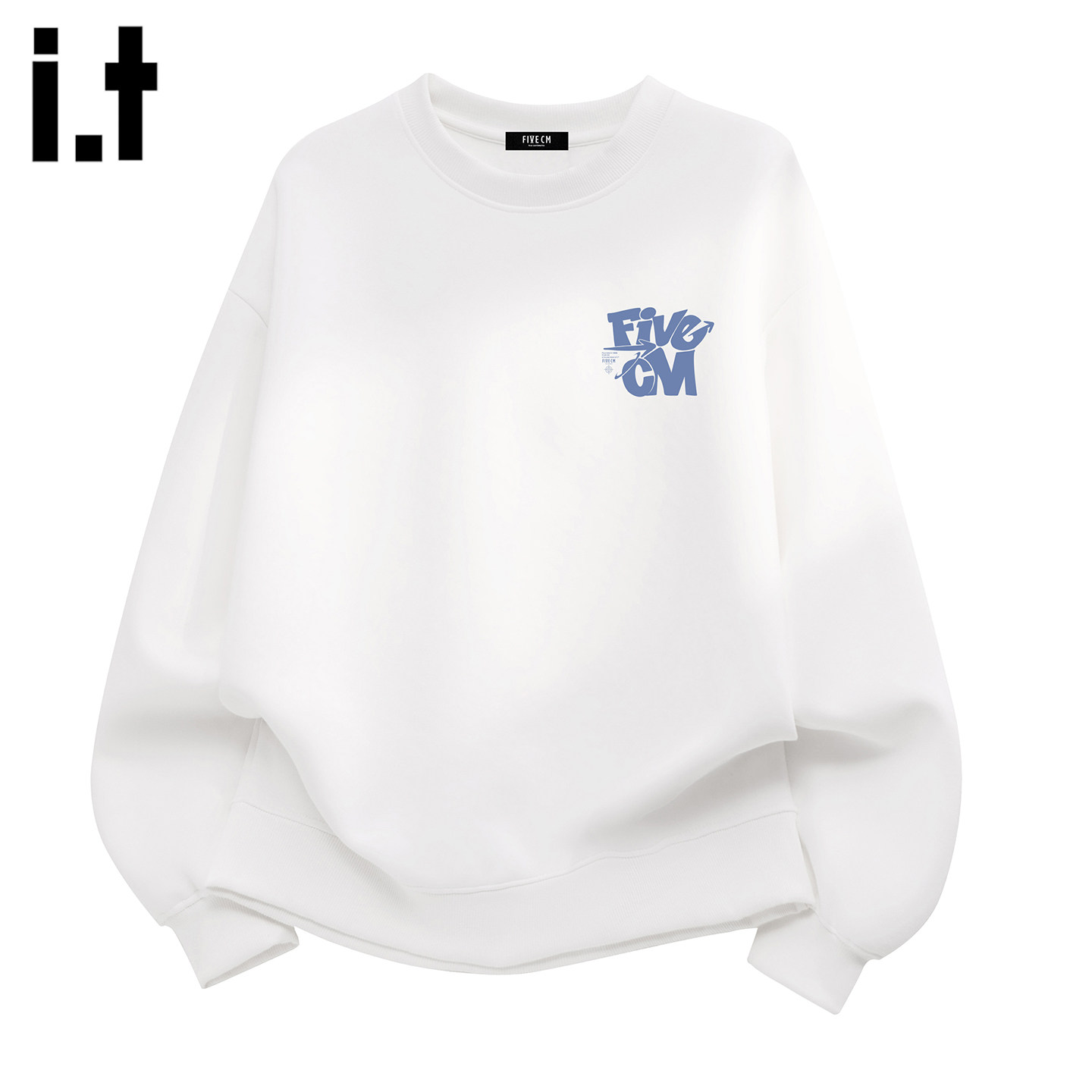 it :5cm/FIVECM潮牌印花圆领卫衣男春季休闲百搭宽松高级感打底衫