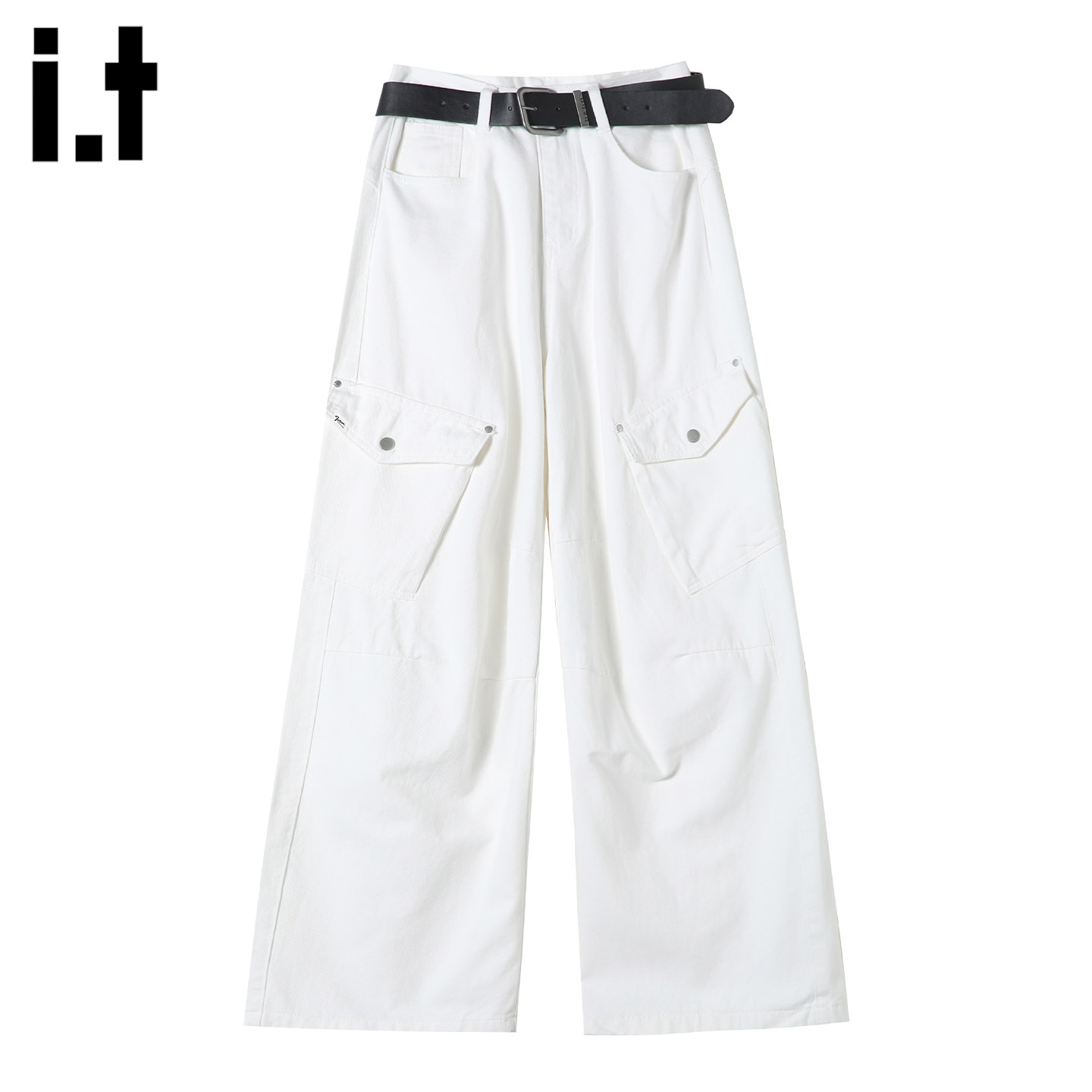 it :5cm/FIVECM工装牛仔裤男女同款复古高腰显瘦直筒宽松阔腿裤子