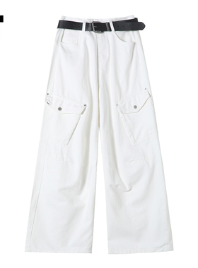 it :5cm/FIVECM工装牛仔裤男女同款复古高腰显瘦直筒宽松阔腿裤子