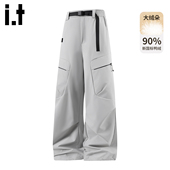 5cm FIVECM户外加厚羽绒裤 男女2025冬季 宽松直筒90白鸭绒长裤