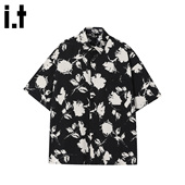 5cm 夏季 FIVECM薄款 衬衫 2025新款 印花冰丝短袖 男款 高级感上衣