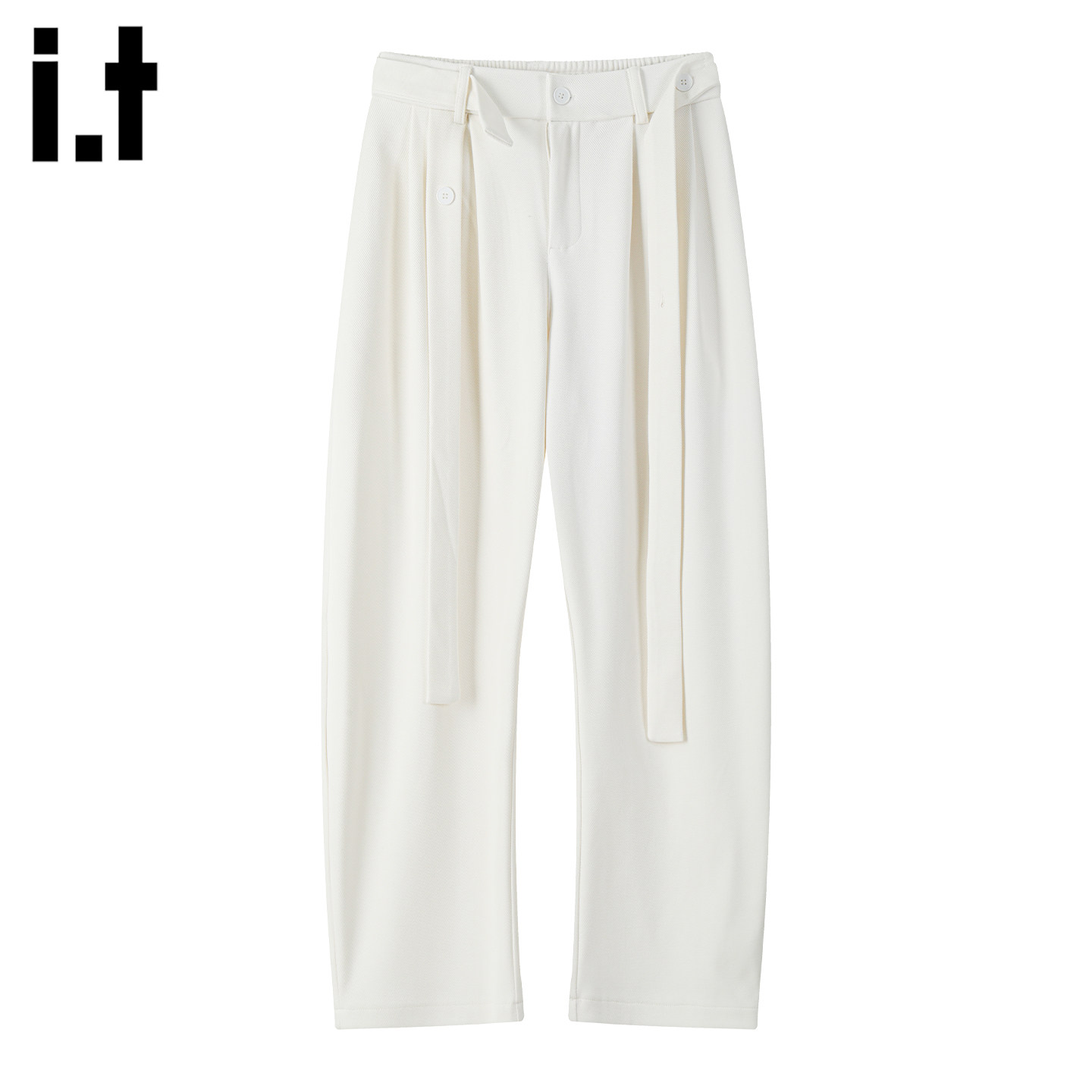 it :5cm/FIVECM纯白色通勤西裤男款2025春秋季宽松直筒垂感休闲裤