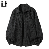 5cm 男士 FIVECM时尚 格子长袖 衬衫 2025新款 痞帅设计感衬衣外套