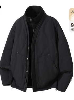 it :5cm/FIVECM时尚设计感羽绒服男2025秋冬季针织领鸭绒外套保暖