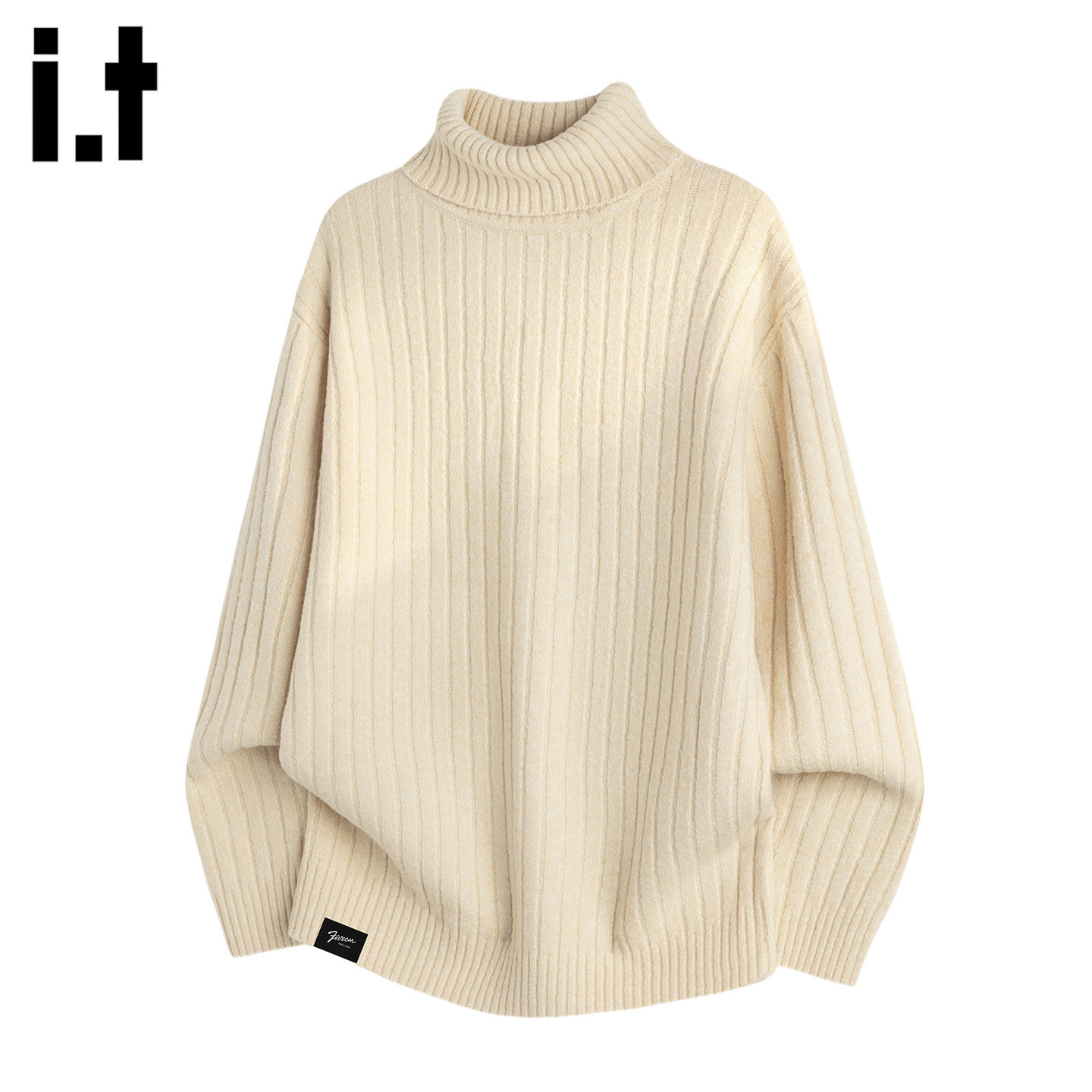 IT5cm高领休闲毛衣男款