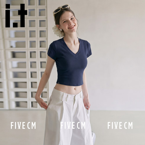 itFIVECM夏季休闲修身短袖女