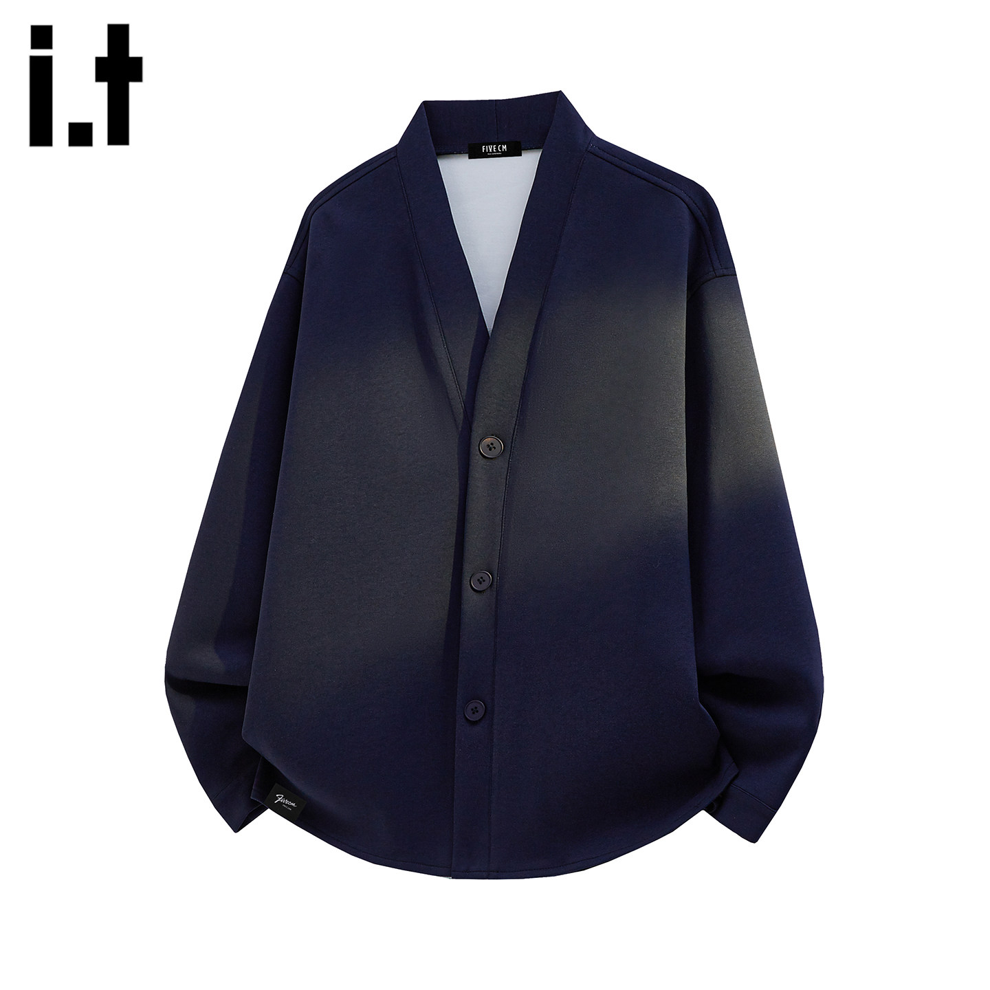 it :5cm/FIVECM春季款开衫V领男款宽松百搭潮牌简约休闲针织外套