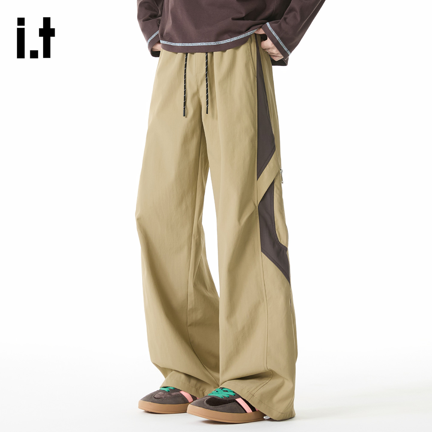 FIVEcm撞色加绒加厚工装裤