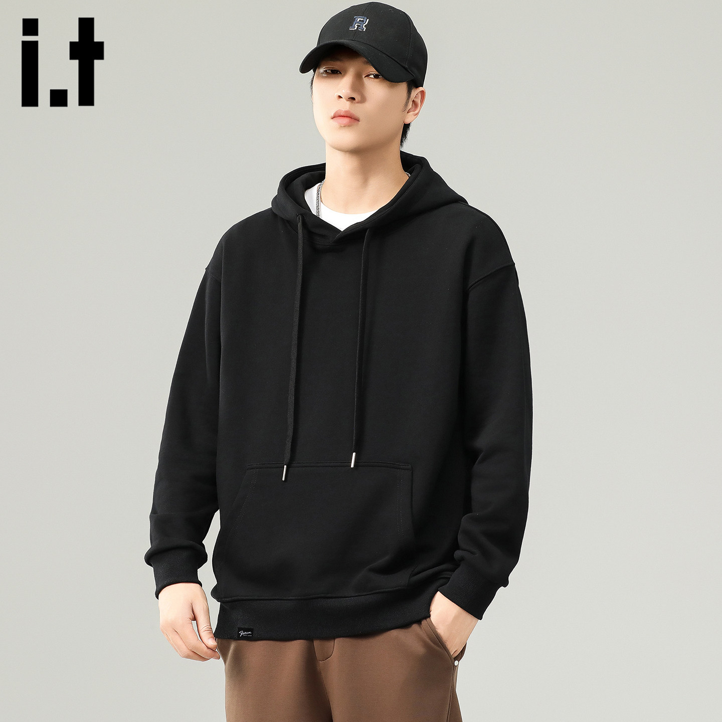 it :5cm/FIVECM春季新款连帽卫衣纯色休闲百搭青年休闲长袖上衣,男装,卫衣,淘宝优惠券,粉丝福利购,淘宝优惠卷