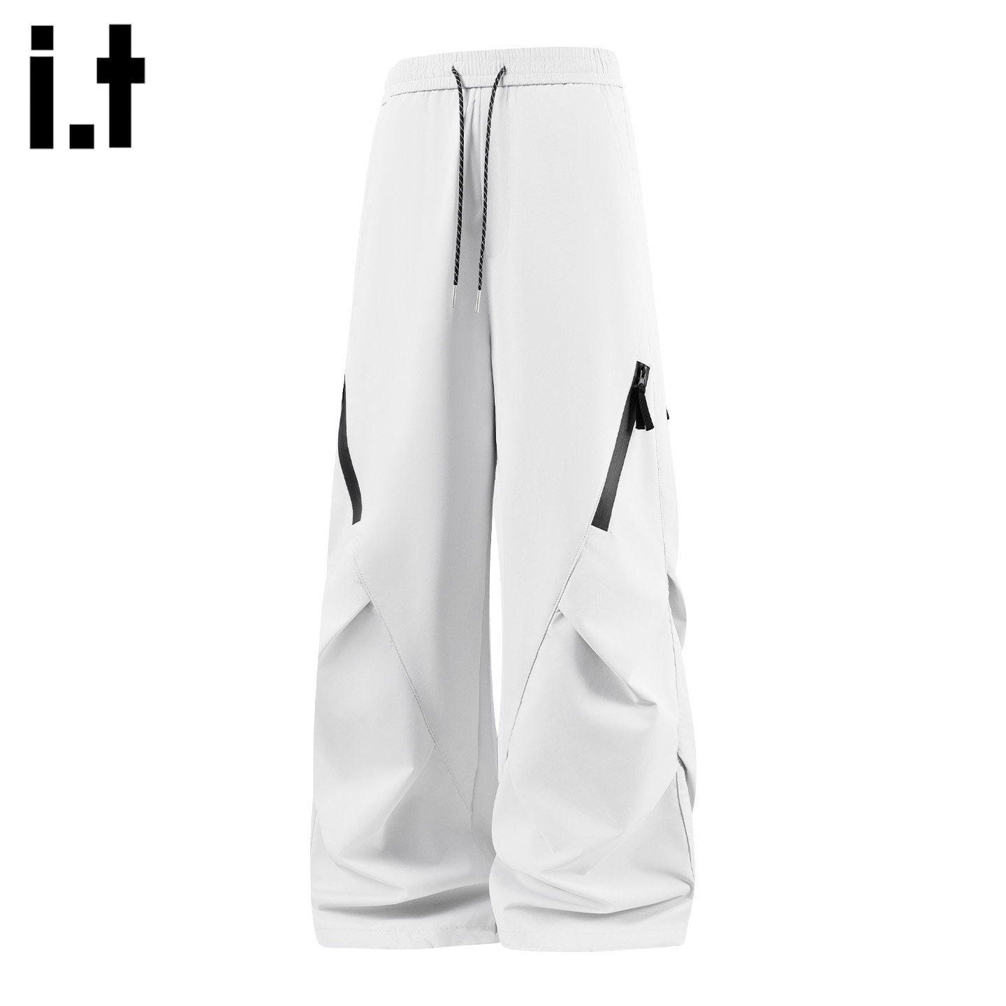 it :5cm/FIVECM白色软壳冲锋裤户外宽松工装裤男女冬加绒宽松长裤