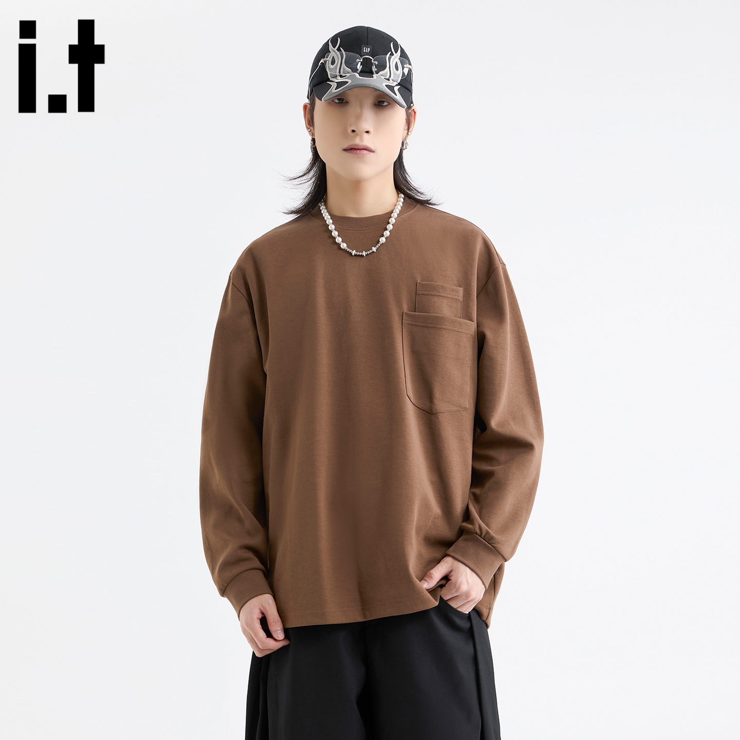 春秋新款宽松圆领卫衣