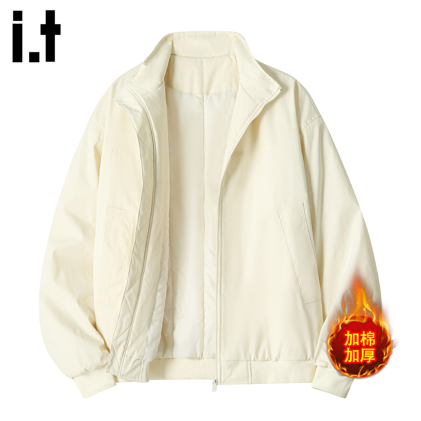 时尚加棉棒球服棉衣外套