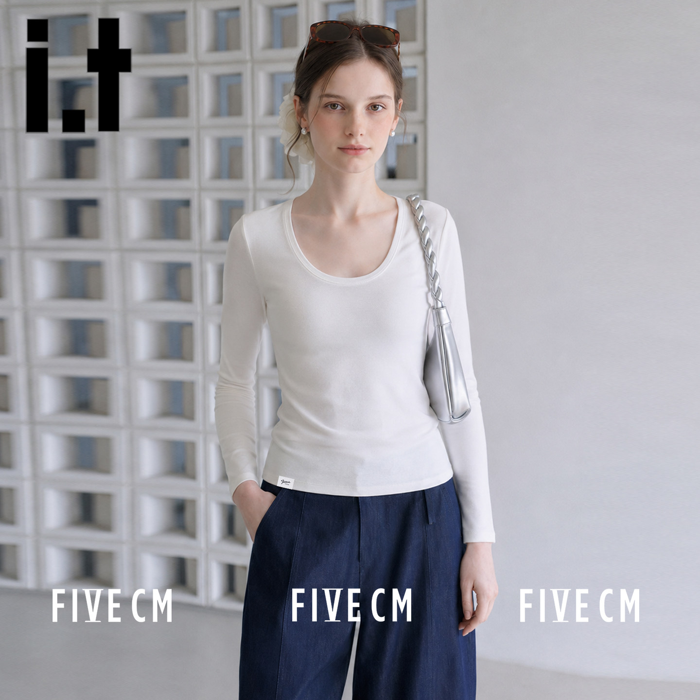 itFIVECM秋季女士打底长袖T恤