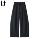 5cm FIVECM黑色cleanfit宽松弯刀卫裤 男款 2025秋冬垂感休闲裤