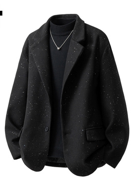 it :5cm/FIVECM美式黑色西装外套男2025秋冬满天星设计感西服宽松