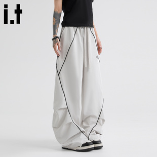 it :5cm/FIVECM夏季薄款阔腿休闲裤男女薄款工装运动户外伞兵裤