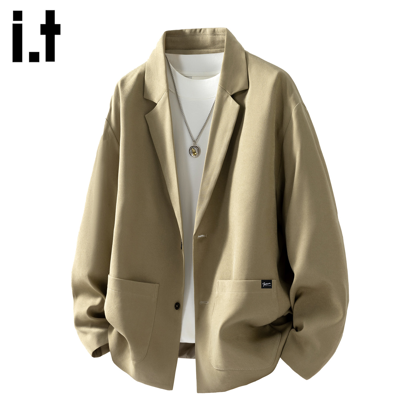 时尚高级感翻领休闲西装外套