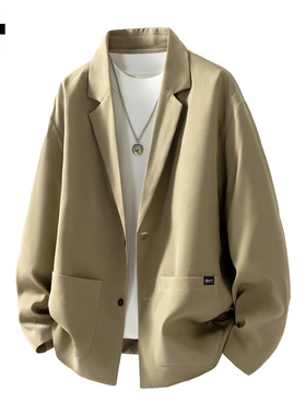 it :5cm/FIVECM时尚高级感翻领休闲西装外套男士2025秋冬宽松上衣