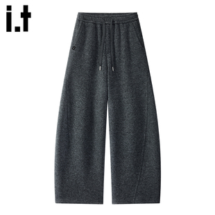 5cm 2025秋冬垂感休闲裤 FIVECM美式 男款 cleanfit宽松弯刀卫裤