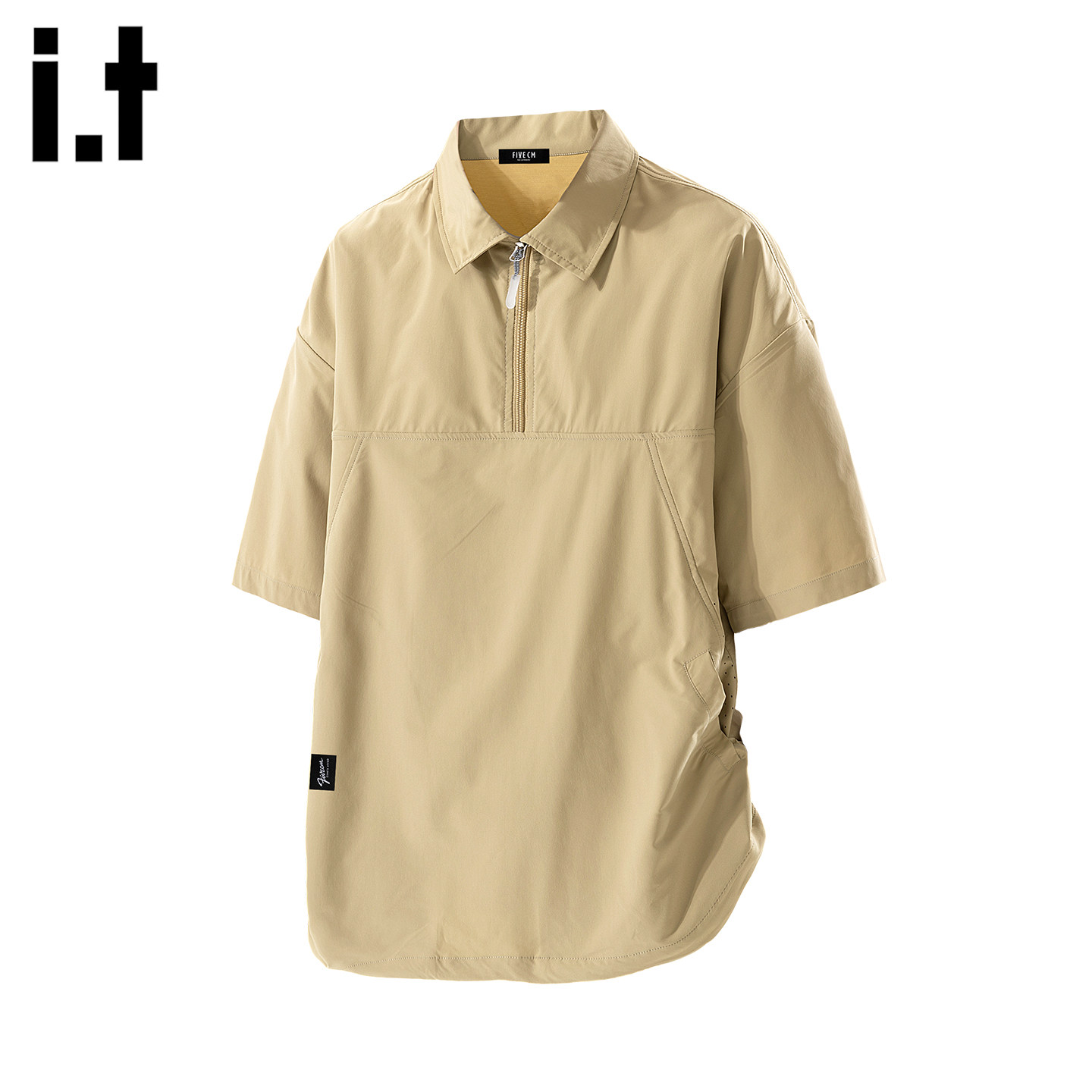 it FIVECM夏季新款户外运动休闲短袖T恤男士宽松舒适挺括有型上衣