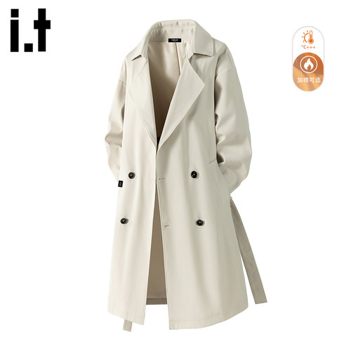 FIVEcm设计感加厚夹棉风衣